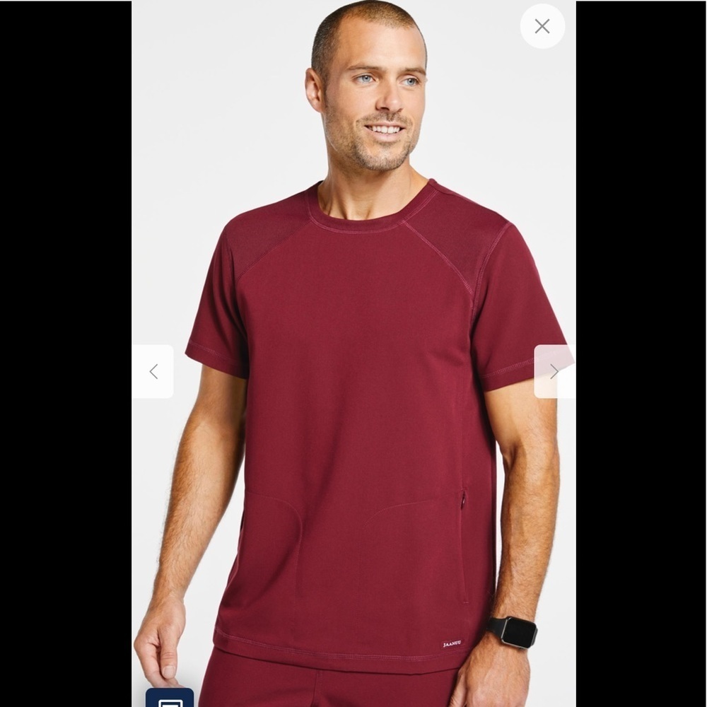 JAANUU | Raglan Sleeve Crew Neck Scrub Top